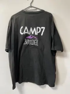 CAMP7 フェードブラック バックプリント Tシャツ XL アウトドア 古着のサムネイル