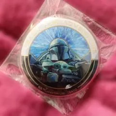 STARWARS スターウォーズ 金バッジ 缶バッジ グローグー＆マンダ