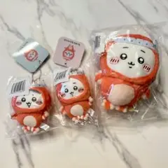 ちいかわ☆ハチワレ たこイカくじ限定C賞ぬいぐるみ/D賞マスコット3点セット