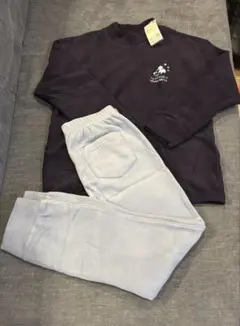 新品★ユニクロ　ミッキーマウス フリースパジャマ 上下150 男の子女の子