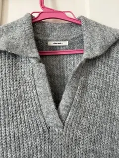 niko and... グレー ニットワンピース