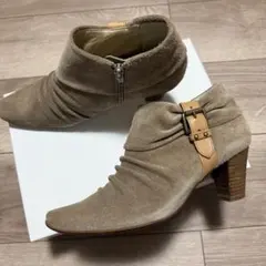 ing イング ベルトデザインレザーショートブーツ 23cm