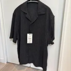 新品未使用　ZARA ダークグレー 半袖シャツ Sサイズのサムネイル