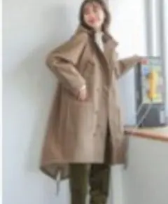 美品niko andウーリーテックフードミニタリーコート