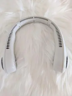 首掛けファン付きネッククーラー ホワイトグレー・羽根なし