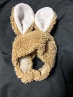 ねこのかぶりもの　うさぎ　茶