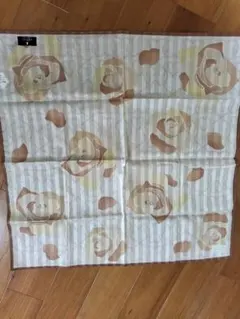 LANVIN バラ柄 大判ハンカチ 57cm