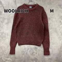 ウールリッチ メンズミックスニット セーター M相当 赤黒 厚手 【9090】のサムネイル