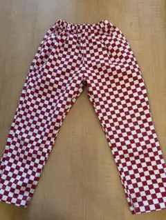 BREEZE 赤と白のチェック柄 長ズボン 140