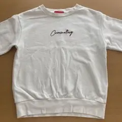 【レピピ】刺繍入りホワイトトレーナー XS（140)