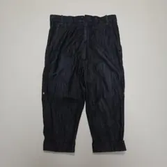 【メルシーボークー】美品　サルエルデニム　ストレッチ　インディゴ/藍色　Lのサムネイル