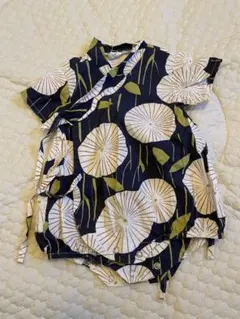 水蓮の花柄 ベビー浴衣
