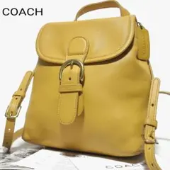 【希少カラー】OLD COACH　リュック レザー 4152 アメリカ製 黄色