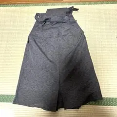 珍品✩.*˚本麻 行灯袴 チャコールブラウン 夏用 麻袴 武道のサムネイル
