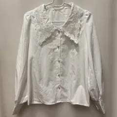 【美品】GRL レースカラー ボリュームスリーブ ブラウス