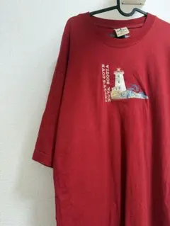 アメリカ古着　ビックサイズ　半袖Tシャツ　灯台海