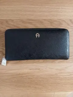 AIGNER 長財布 ラウンドファスナー ブラックのサムネイル
