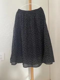 SEASONS REASON 點點長裙 黑色 印度棉