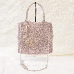美品✨アンテプリマ ミディアム スクエア ショルダー ピンク シルバー