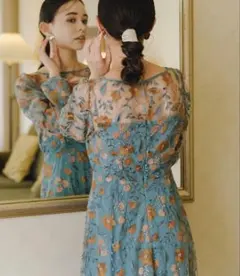 kastane オケージョンドレス 花柄