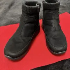 le coq sportif ブラックスエードブーツ　24㎝　サイドジッパー