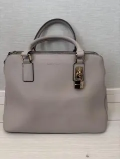 Samanthaグレー レザー ハンドバッグ