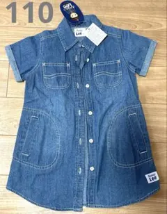 新品タグ付き　Buddy Lee 110cm 半袖シャツワンピースデニムのサムネイル