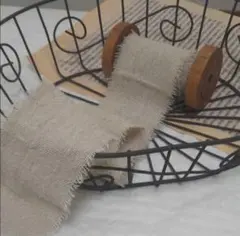 ハンドメイド用 リボン 綿麻 生成り(300㎝)No.6