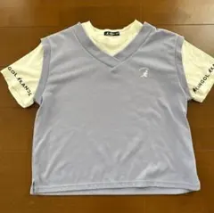 KANGOL KIDS ラベンダー Vネック Tシャツ 160cm~