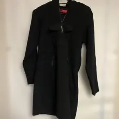 BeBe ブラック フード付き長袖カーディガン