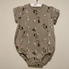 スヌーピー　半袖 ロンパース　80