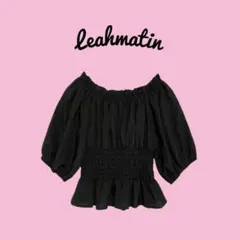 Leahmatin 2way オフショル トップス ブラック ルディックパーク