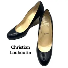 【極美品】クリスティアンルブタン⭐︎パンプス⭐︎22cm⭐︎ブラック⭐︎レザー