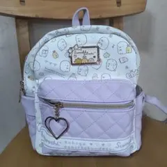 美品☆すみっコぐらし リュック ホワイト/パープル