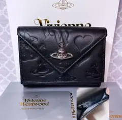 【内柄も素敵☆最新】Vivienne Westwood 三折財布 マット黒