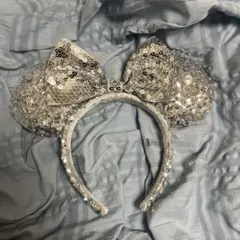 ディズニー カチューシャ ミニー スパンコール シルバー
