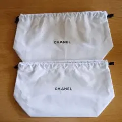 新品 大きめ シャネル 巾着型オリジナルポーチ 巾着袋 ノベルティ 2枚セット
