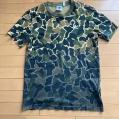 迷彩柄 アディダス オリジナルス トレフォイル カモフラ 刺繍ロゴ 半袖