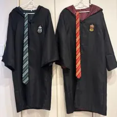 【ローブ・ネクタイ2点/杖2点】ハリーポッター　ペアセット