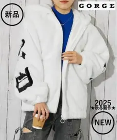 ★新品★GORGE レディース ファーブルゾン ジップアップ ボリュームフード