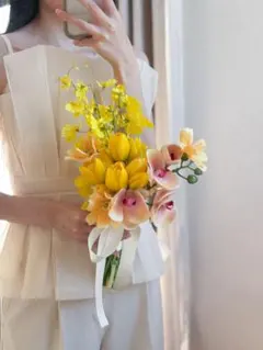 ウェディングブーケ　アーティフィシャルフラワー　造花