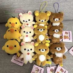 リラックマゴムひも付きマスコット全4種　まとめ売り　ラウンドワン限定