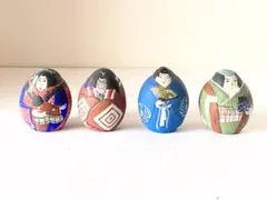 쇼와 레트로 古い土人形 4体セット 歌舞伎 伝統工芸 郷土玩具 かなり古い