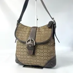 Y2K COACH ソーホー シグネチャー ショルダーバッグ フラップ 00s