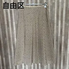 自由区　総柄　ミモレ丈スカートのサムネイル