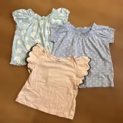 H&M 西松屋　フリル袖 Tシャツ 80 90 3枚セット　保育園着