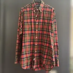 Ralph Lauren 赤　チェック柄シャツ Mサイズ　Blake