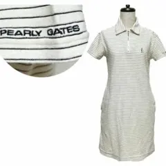 定価3万】PEARLY GATES ゴルフウェア 半袖ボーダーポロシャツワンピ