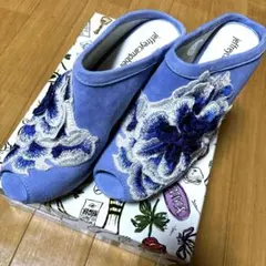 Jeffrey Campbell 花柄刺繍オープントゥサンダル38のサムネイル
