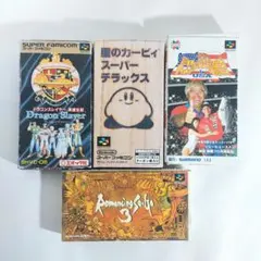 【送料込み】TVゲーム スーパーファミコン 4本 セット売り 箱付き 説明書付き